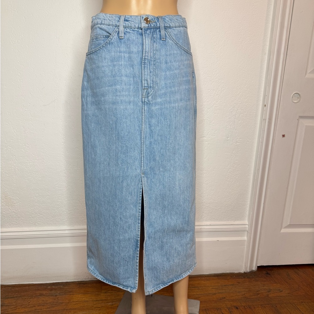 FRAME Le Italien Maxi Skirt Denim Jean Skirt Women’s Size 28 Turin Wash Blue